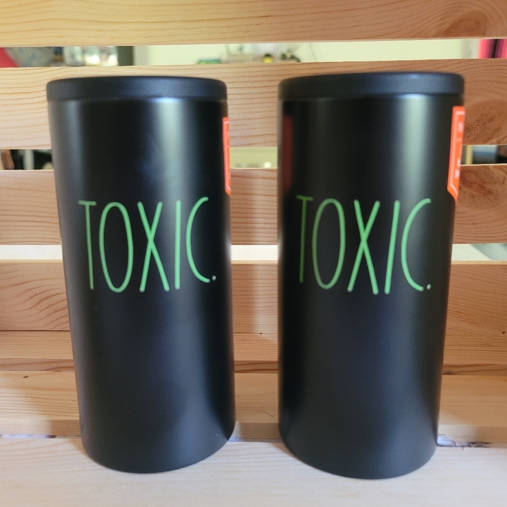 Rae Dunn 2021 Halloween Toxic slim can cooler set